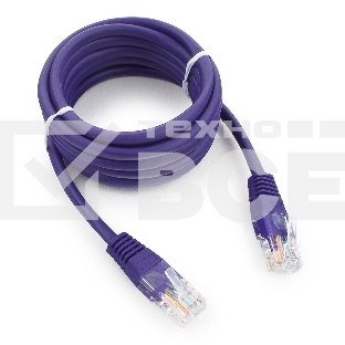 Патч-корд UTP Cablexpert кат.5e, 2м, литой, многожильный (фиолетовый)