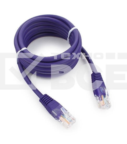 Патч-корд UTP Cablexpert кат.5e, 2м, литой, многожильный (фиолетовый)