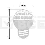Лампа шар e27 10 LED  Ø50мм  зеленая 24В (постоянное напряжение), фото3