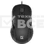 Мышь проводная Defender Standard MB-580 черный, 1000 dpi, USB, кнопки - 3, фото2