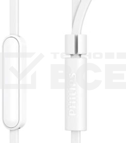 Гарнитура вкладыши Philips TAE1105WT/00 1.2м белый проводные в ушной раковине