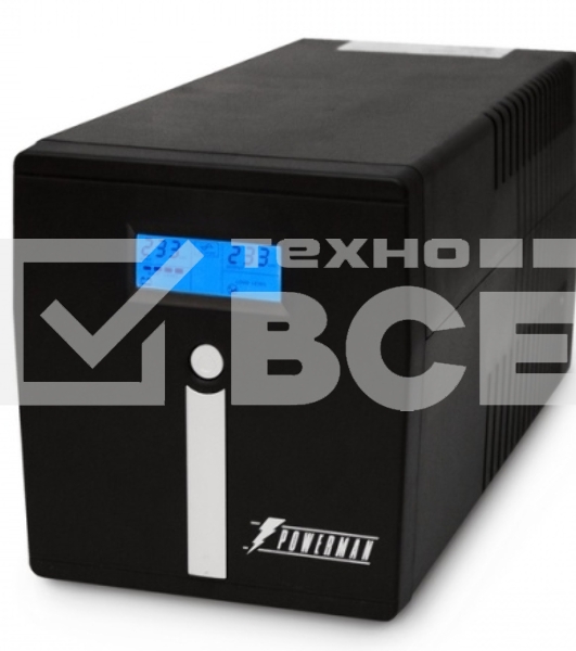 Источник бесперебойного питания PowerMan Smart Sine 1000 black (Pure Sine Wave/LCD Display/USB/Software/RJ11/45)