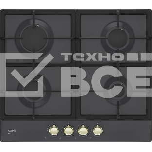 Встраиваемая газовая варочная поверхность Beko HIAG 64225 SAR, Антрацит