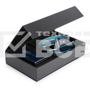 Ремень мужской Piquadro Blue Square CUBOX15B2R/BLU2 синий натур.кожа