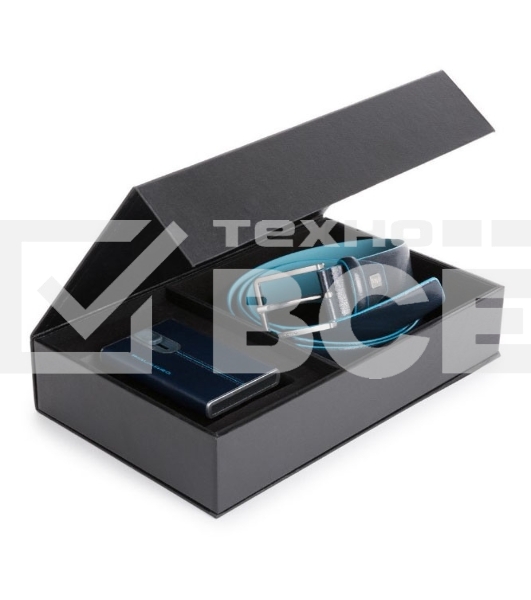 Ремень мужской Piquadro Blue Square CUBOX15B2R/BLU2, синий, натур.кожа