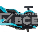 Кресло игровое Knight Thunder 5X черный/голубой эко.кожа крестов. металл, фото4