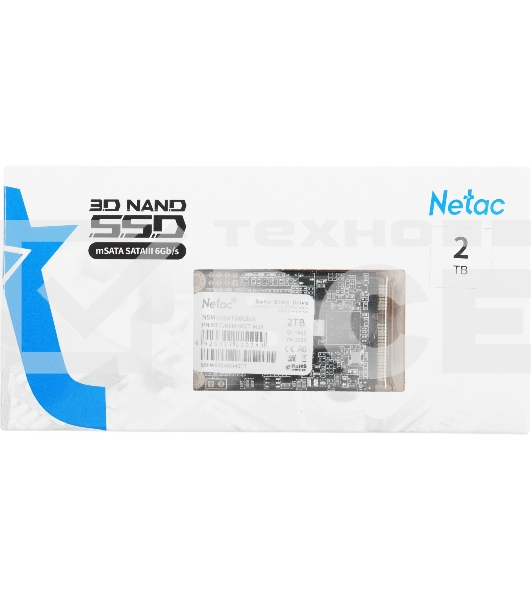 Накопитель SSD Netac N5M, 2048GB, mSATA, R/W 545/500