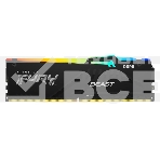 Оперативная память Kingston Fury Beast, DDR5, 32GB (1x32GB), 5600MHz, CL40, с радиатором, RGB, черный, фото5