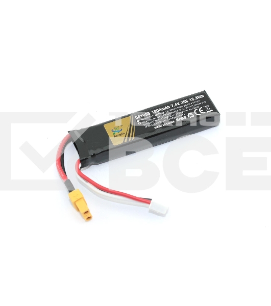Аккумулятор Li-Pol 7.4v 451865 1800mah XT30-plug