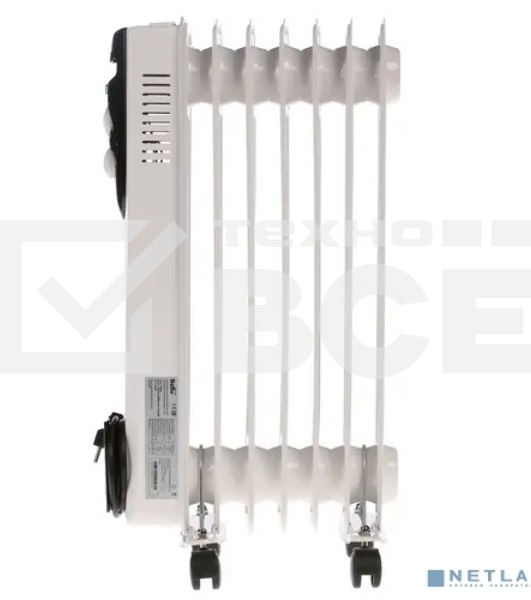 Масляный обогреватель Ballu Classic BOH/CL-07WRN (7 секций), белый, 1500 Вт, 20 м2, термостат
