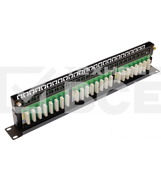 Патч-панель высокой плотности 19', 48хRJ-45, UTP, Cat.5e, 1U