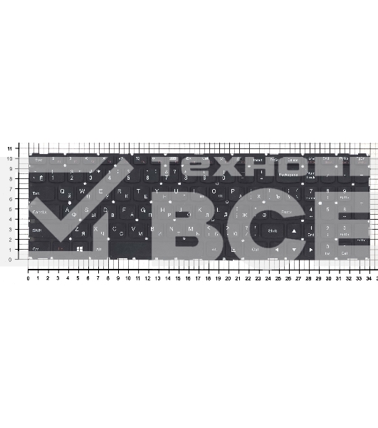 Клавиатура для ноутбука Lenovo Yoga 500-15, черная