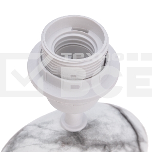 Светильник декоративный настольный Rexant Форте, основание дуга под белый мрамор, черный абажур, цоколь Е27, 60Вт