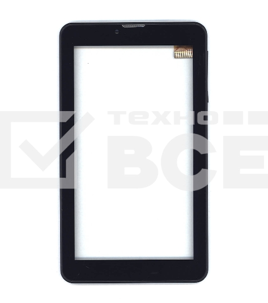 Сенсорное стекло (тачскрин) для Irbis TZ716 черное с рамкой