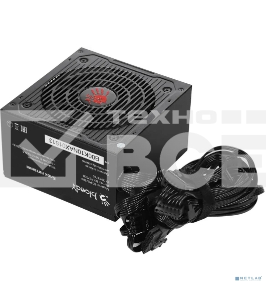 Блок питания Bloody BD-PS750B, 750Вт, 80 PLUS Bronze, 120мм, черный