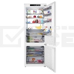 Встраиваемый холодильник Maunfeld MBF19369NFWGR LUX Inverter белый двухкамерный 257/84л морозилка снизу, фото2