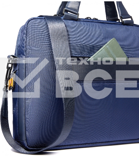 Деловая сумка Piquadro Orion CA6623S136/BLU с отделением для ноутбука синий ткань/натур.кожа