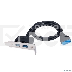 Планка USB 3.0 на заднюю панель низкопрофильная Cablexpert CC-USB3-RECEPTACLE-LP, 2 порта USB, фото10