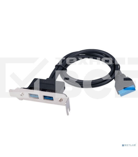 Планка USB 3.0 на заднюю панель низкопрофильная Cablexpert CC-USB3-RECEPTACLE-LP, 2 порта USB