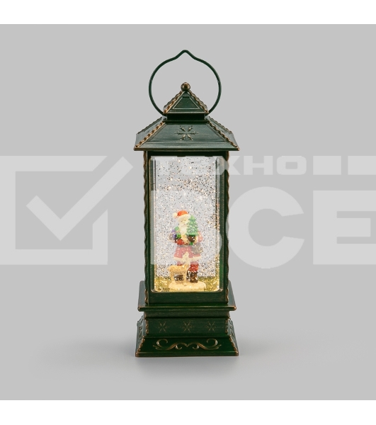Декоративный светильник Neon-night Дед Мороз с олененком с эффектом снегопада и подсветкой, 10,5х10,5х28,5 см, питание 4хААА (не в комплекте) и USB