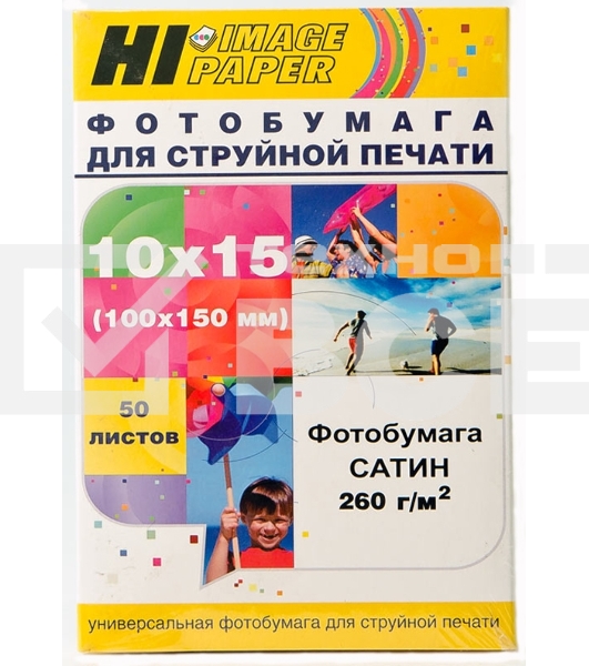 Бумага Hi-Black A20270U/ PS260-4R-50 Фотобумага сатин односторонняя (Hi-image paper) 10х15, 260 г/м, 50 л.