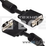 Кабель Gembird/Cablexpert CC-PPVGA-10M-B, Кабель VGA Premium , 15M/15M, 10м, черный, тройной экран, феррит.кольца, фото2