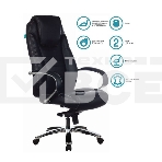 Кресло руководителя Бюрократ T-9923SL/BLACK черный, кожа, крестовина хром, фото11