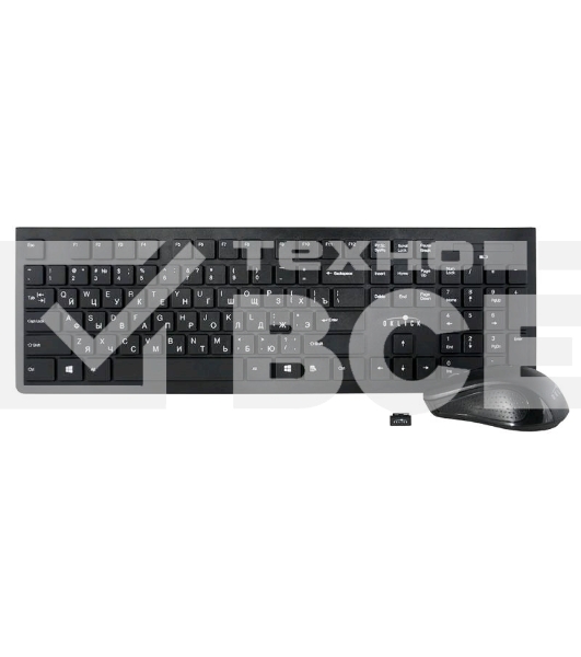 Клавиатура + мышь Oklick 250M клав:черный мышь:черный USB беспроводная slim