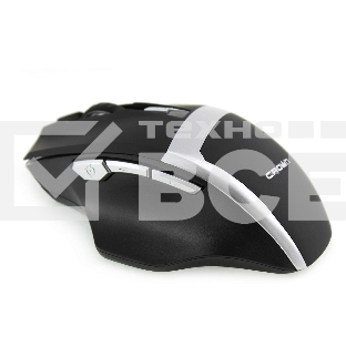 Мышь беспроводная Crown Gaming CMXG-801 черный, 1600 dpi, радиоканал, USB, кнопки - 7