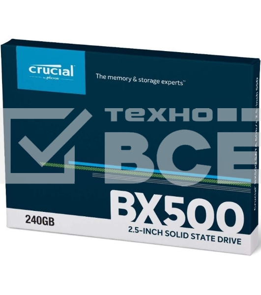 Накопитель SSD Crucial BX500, 240Gb, 2.5