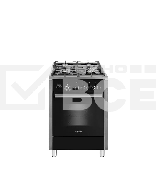 Плита газовая Gefest ПГ 6700-04 черный, конфорок 4 шт, духовка 52 л, 60 см x 85 см x 60 см