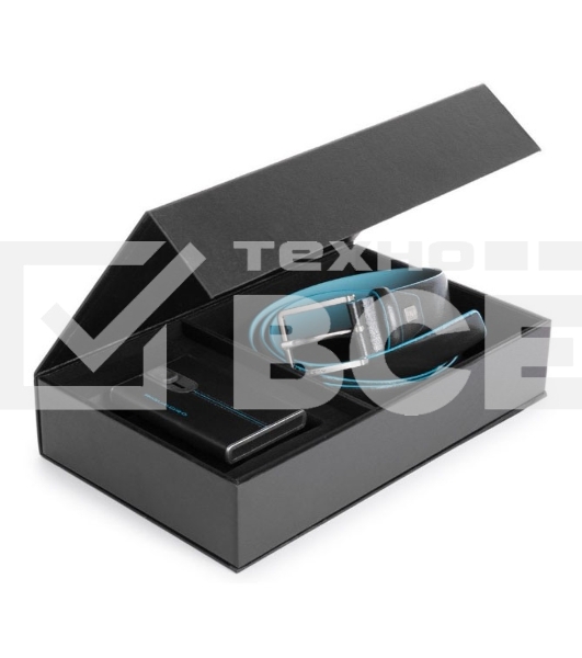 Ремень мужской Piquadro Blue Square CUBOX15B2R/N черный натур.кожа