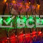 Гирлянда Сеть 2х2х1.5 м, свечение с динамикой, прозрачный ПВХ, 136 LED, 230 В, цвет свечения мультиколор, фото3