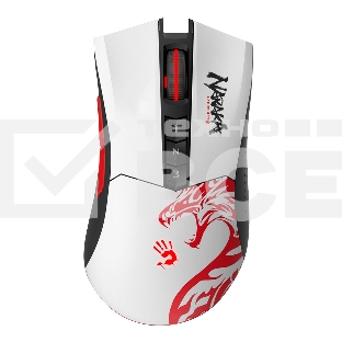 Мышь беспроводная A4Tech Bloody R90 Plus Naraka белый, 5000 dpi, радиоканал, USB, кнопки - 8
