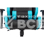 Кресло игровое Knight Thunder 5X черный/голубой эко.кожа крестов. металл, фото3