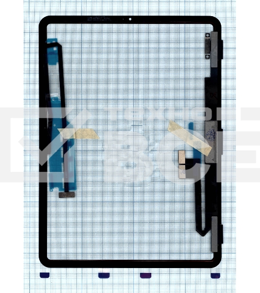 Сенсорное стекло (тачскрин) для Apple iPad Pro 11.0 2020 (A2068, A2230, A2228) черное