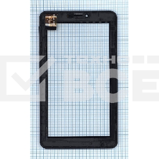 Сенсорное стекло (тачскрин) для Irbis TZ716 черное с рамкой
