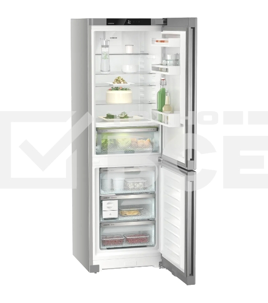 Холодильник Liebherr Plus CBNsdc 522i-22 001 серебристый SmartSteel двухкамерный 216/94л морозилка снизу, No Frost