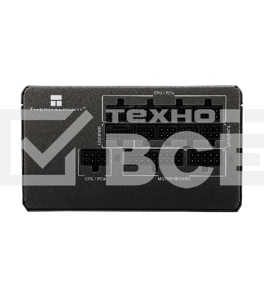 Блок питания Thermalright, 1000W 80+ Platinum (ATX, 3.0, PCIe 5.0, Full modular, 1x24(20+4)pin, 1xCPU 8(4+4)pin, 2xPCIe*2 8(6+2)pin, 1x12VHPWR PCIe 5.0 12+4pin 600mm, 6xSATA3, 4xMOLEX4pin, Active, 120x120mm, 150x140x86mm, APFC, OPP, OVP, OTP, OCP, SCP, UV