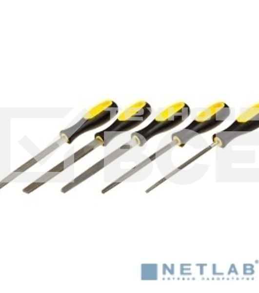 Набор STAYER 1681-15-H5_z01 PROFI Напильники: плоский,полукруглый,трехгран,квадратный,круглый,№2