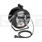 Удлинитель силовой Rexant КГ на катушке 4 гнезда с/з 40 м 3х1.5 кв.мм IP44 c защитными крышками метал. катушка, фото 1