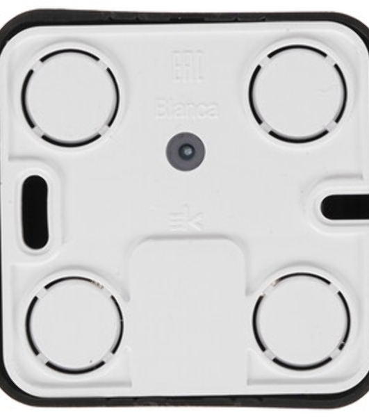 Розетка компьютерная 2-ая компьютерная RJ45, кат.5E, изол. пластина SE Blanca наруж Антрацит