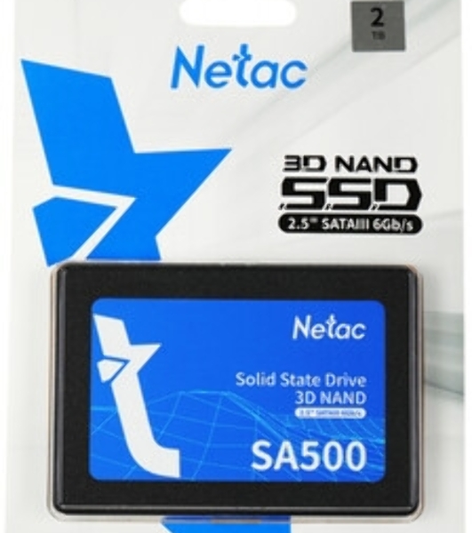 Накопитель SSD Netac SA500, 2Tb, SATA III, 2.5', R/W 530/475