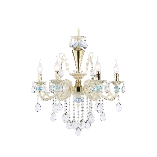 Светильник Ambrella light TR4923/6 GD/WH/BL золото/белый/голубой E14*6 max 40W D600*620