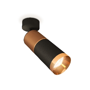 Светильник Ambrella Light XM6313015 SBK/SCF/PYG черный песок/кофе песок/золото желтое полированное MR16 GU5.3