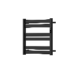 Полотенцесушитель дизайнерский электрический BAU Elite Black 53х52, подключение справа, черный матов, фото7