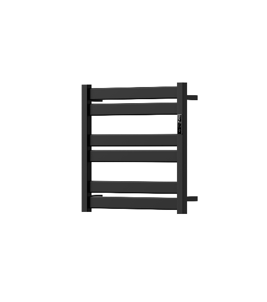 Полотенцесушитель дизайнерский электрический BAU Elite Black 53х52, подключение справа, черный матов