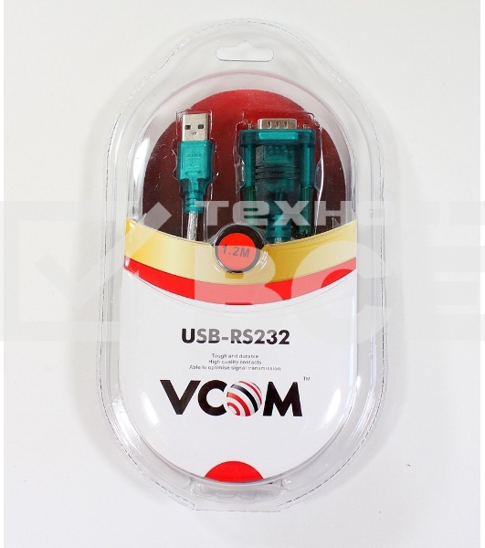 Кабель AM/Com port 9pin 1.2м VCOM адаптер USB -> RS232, DE9P (добавляет в систему новый COM порт), VUS7050