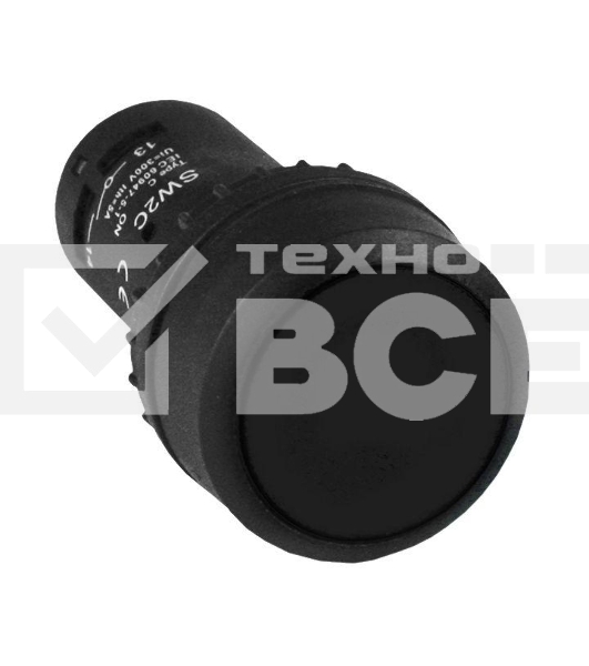 Кнопка SW2C-11 возвратная черная NO+NC EKF  sw2c-11s  EKF