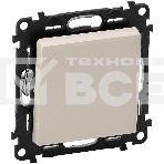 Механизм выключателя 1-кл. СП Valena Life 10А IP20 250В 10АХ с лицевой панелью; безвинтовые зажимы сл. кость Legrand 752501, фото2